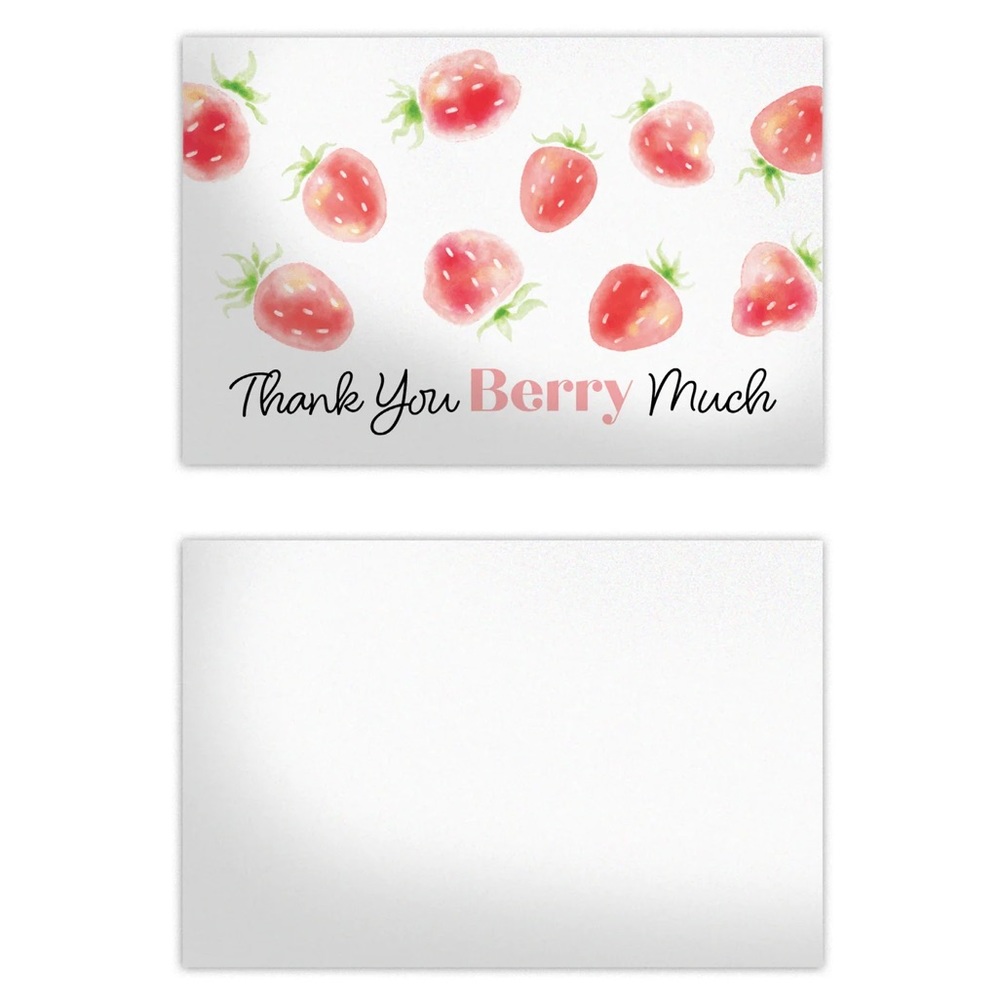 Strawberries π 4x6 Insert Cards Pack of 25 - Picture 2 of 6